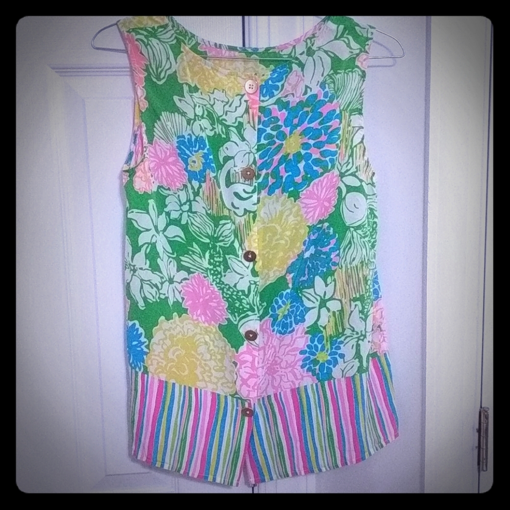 Lilly Pulitzer, sleeveless summer shirt, small